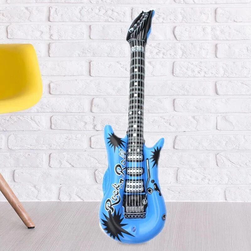 Advertising Logo Printed Inflatable Musical Instruments Guitar Toys for Party Decoration