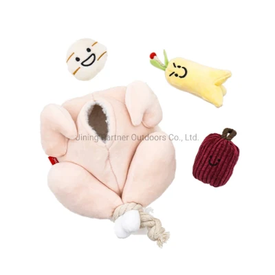 Anti mordida simulação criativa brinquedo de frango filhote de cachorro chiado pet mastigar brinquedos para cães