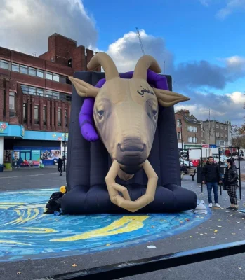 Mascote inflável do boi do touro inflável de Boyi, animal inflável gigante do touro